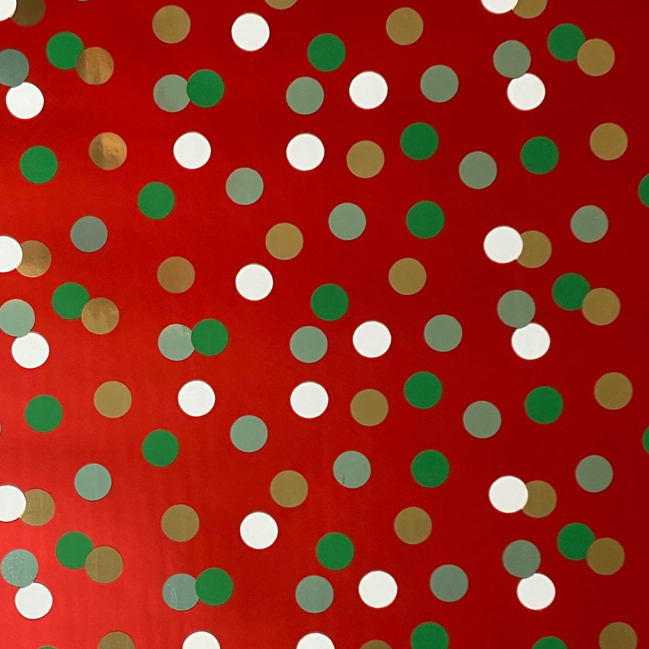Red Multi Dots Foil Premium Gift Wrap by Celebrate It™